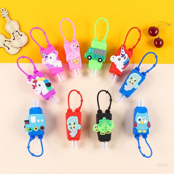 

30ml kids empty bottle cartoon pvc silicone mini hand sanitizer holder 1491
