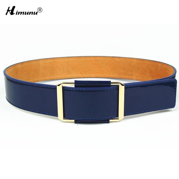 

korean fashion patent leather paint waist belt for womens girdle crony bandwidth coat belt cummerbunds factory direct shipping, Black;brown