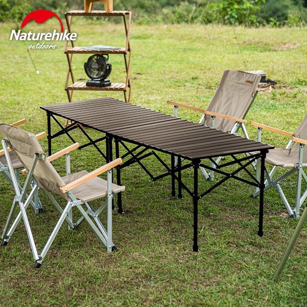 

naturehike outdoor ft09 aluminum alloy table detachable tableleg folding camping picnic table portable lightweight nh20jj023