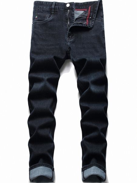 

men zip fly slim jeans q8fv#, Blue