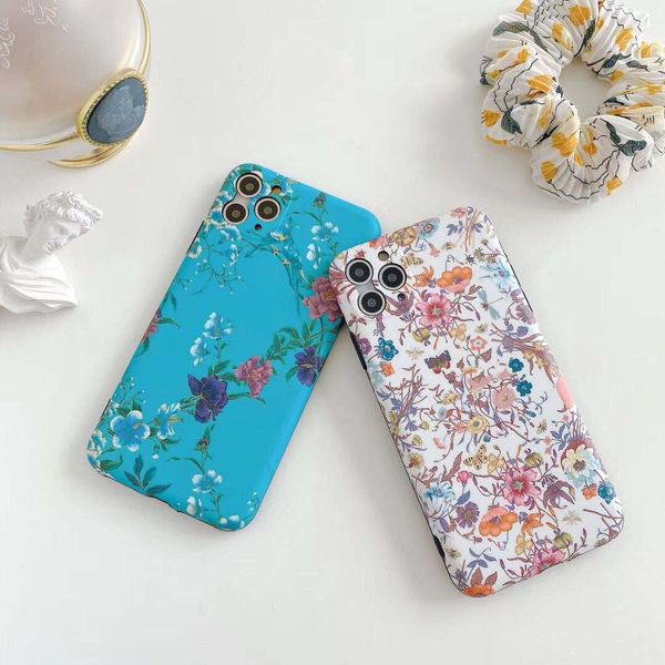 

fashion designer floral style iphone cases + airpods case iphone 11promax 11pro 11 airpods 1/2 airpods pro packages--1