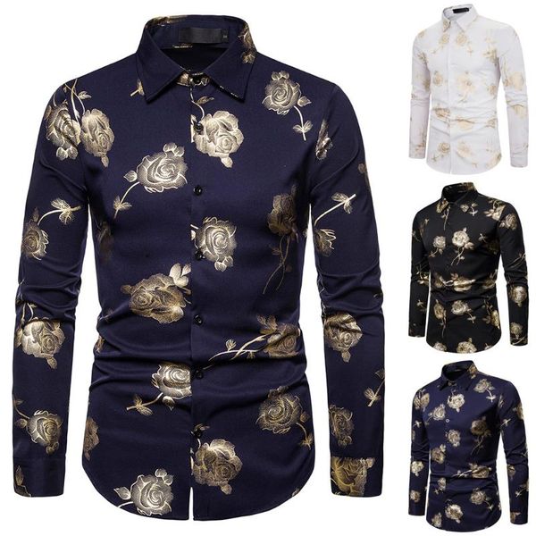 

men's casual shirts men fashion printing blazer slim fit long sleeve turn-down collar male camisa masculina plus size, White;black