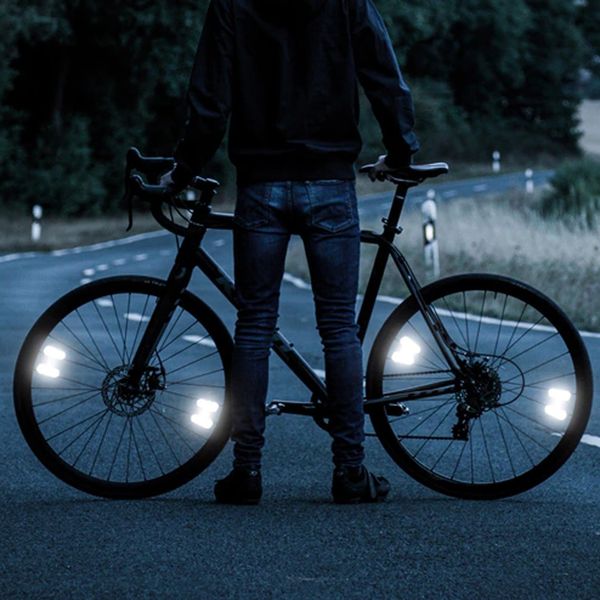 

bicycle safety sequins bicycle tire safety reflector reflective strip light stickers are stable and not easy to fall