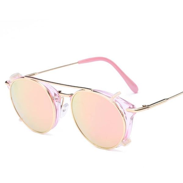 

new style of colorful sunglasses men and women clip glasses for myopia spectacles frame fashionable flat lenses, White;black