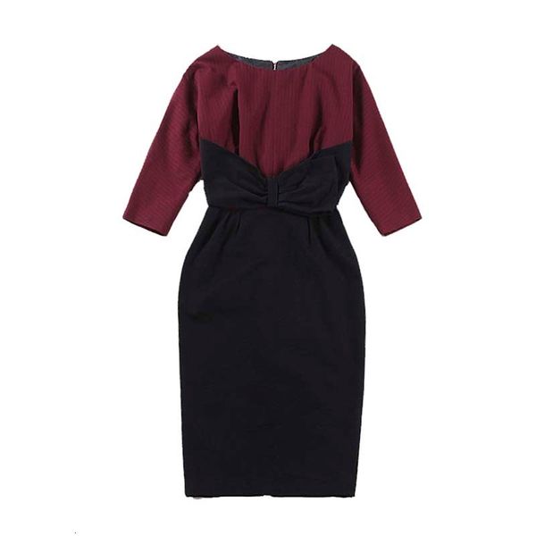 

2021 new le palais vintage classic three-quarters block thin high decoration arc dress spring ws1r, Black;gray