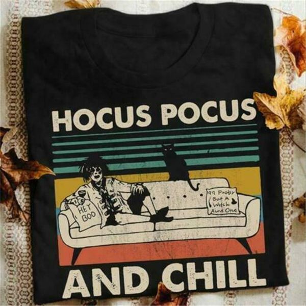 

hocus pocus and chill vintage men t-shirt cotton s-6xl tee shirt sport hooded sweatshirt hoodie