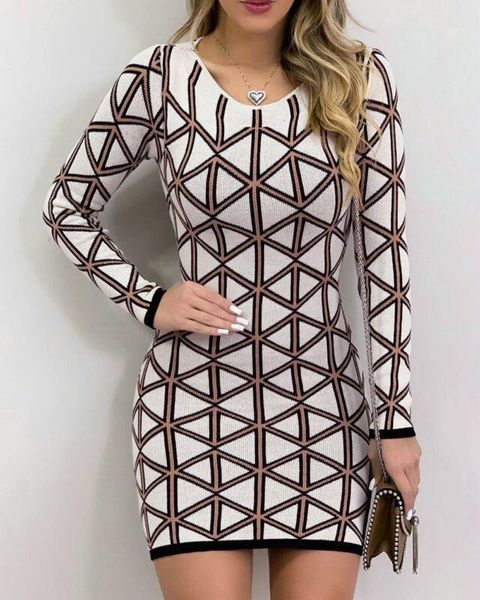

long sleeve slim mini dress women autumn v-neck korean style dresses body-fitting plaid party clothes1, Black;gray