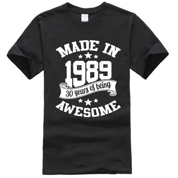 

30th birthday gift t-shirt made in 1989 age 30 years of being awesome mens sport hooded sweatshirt hoodie