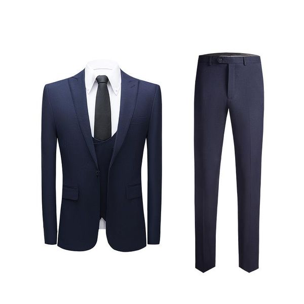 

men's fashion suits new autumn winter business work formal casual daily life wedding suit 3 pieces slim fit banquet party prom, White;black