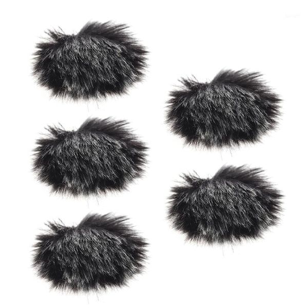 

lighting & studio accessories andoer 1 / 3 5-pack furry outdoor microphone windscreen muff mini lapel lavalier windshield1