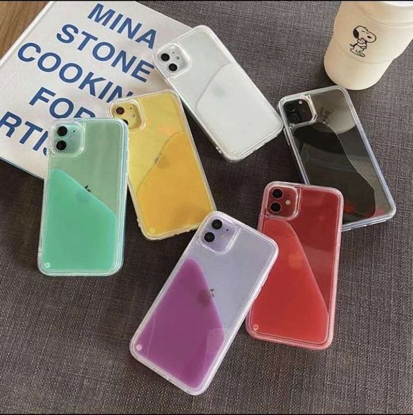 

bgrfsuitable for 12mini 12promax juice quicksand mobile phone case with hard bottom and soft edgeswza