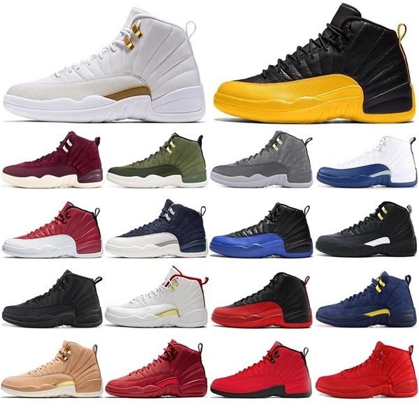 

new quality 12 gym red playoff international flight men basketball shoes 12s cny college navy winter black stylist sneaker athletic shoes