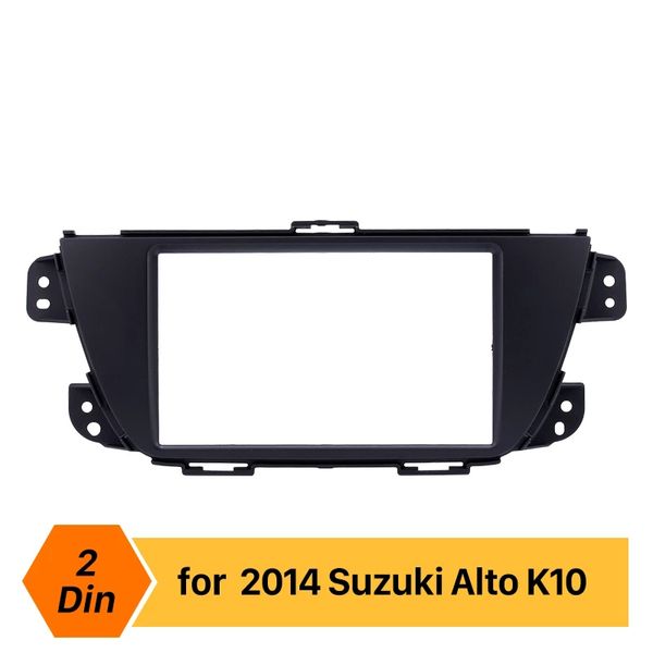 173 * 98/178 * 100/178 * 102mm Retiting Trim Kit 2 Din Carro de Carro Estéreo Quadro Fáscia para Suzuki Alto K10 UV Black Mount Kit