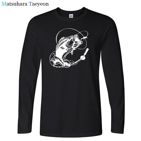 

sport menlong sleeve t shirts korean hip hop man casual tee never underestimate fish ocean sea man with a windsurf men's t shirts