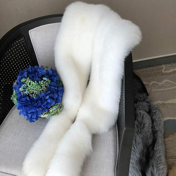 

rf2031 super long 240cm luxury real fur scarf woman whole leather natural fur scarves high street warm winter shawl, Blue;gray
