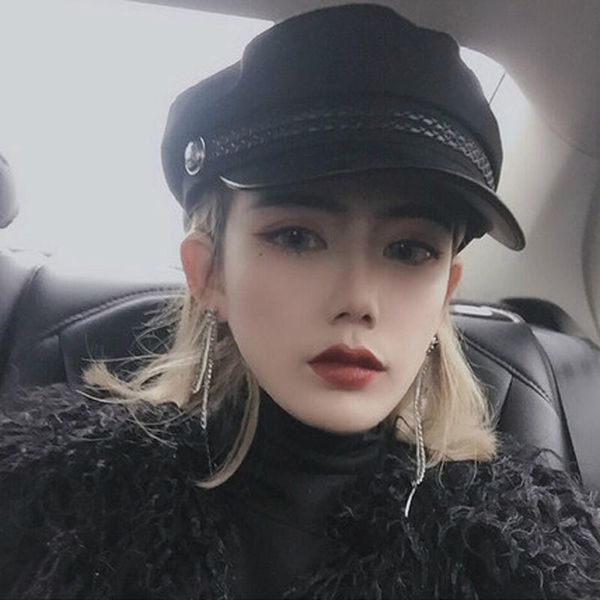 

berets autumn winter warm beret caps for women girls casual acrylic soft solid color chapeau female hat glitter fashion festival gift, Blue;gray