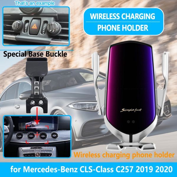 

mobile phone support holder for mercedes benz cls class c257 2019 2020 cls350 cls400 220 350 400 500 car accessories bracket