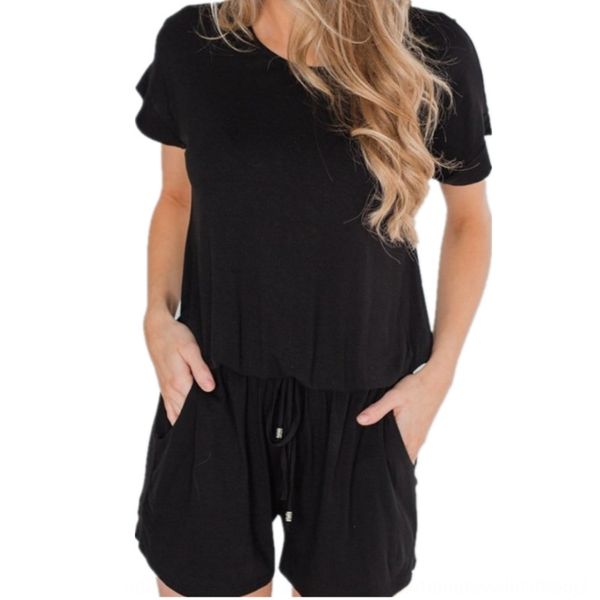 

new 2019 fat mm striped short-sleeved jumpsuit new 2019 dress dress fat mm striped short-sleeved jumpsuit j9vmz, Gray