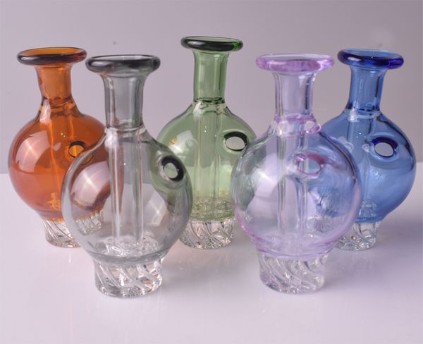 Acessórios para fumar colorido vidro girando bolha tampas de carboidratos com 5 tipos de cores de quartzo banger pregos de água bongs