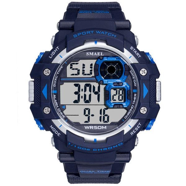

mayforest mens digital watches brand led men watch big dial alarm clock men sport watches waterproof1379b men military watches army, Slivery;brown