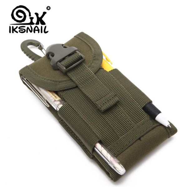 

iksnail outdoor camouflage bag tactical army phone holder sport waist belt case waterproof sport hunting camo bags in backpack