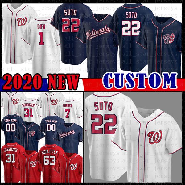 

washington custom 22 juan soto baseball jersey 31 max scherzer 34 bryce 1 wilmer difo harper 11 ryan zimmerman 37 stephen strasburg 2 eaton, Blue;black