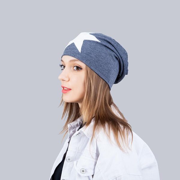 

весна зима женщина hat хлопок мужчина skullies шапочка, красивая звезда печати knit мешковатые skullies cap bonnet, gorros mujer invierno sq, Black;white