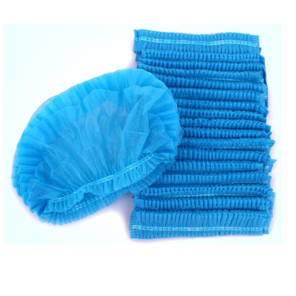 

10pcs non-woven disposable shower caps pleated anti dust hat women men bath caps for spa hair salon beauty acc qylhbg