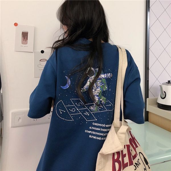 

6535 cotton ancient ins short sleeve coat t-shirt t-shirt women 2020 summer new loose korean bf student half sleeve fashion 0stxc 0s, White