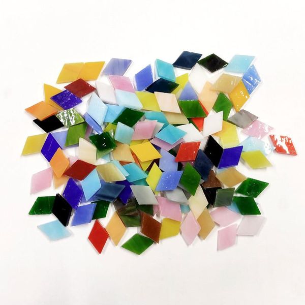 

50g bag diamond shape stained glass mosaic tiles bulk for diy art crafts home wall decoration clear glass mosaic making wmtvcj xhhair