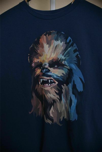 

chewbacca art graphic short sleeve t shirt navy blue men's size 3xl summer casual tee shirt sport hooded sweatshirt hoodie