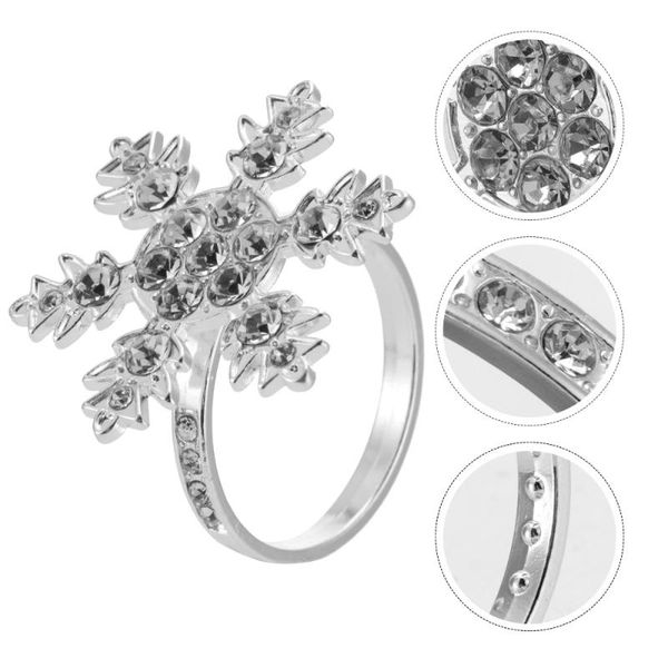 

napkin rings 4pcs el christmas snowflake shaped buckle adornments