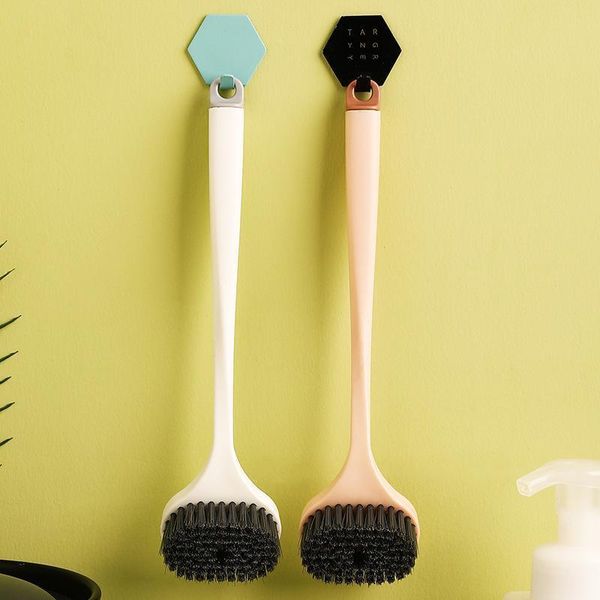 

kitchen cleaning brush pot cleaner long handle dish bowl pot washing brush with liquid dispenser home kitchen cleaning tools h sqctwb