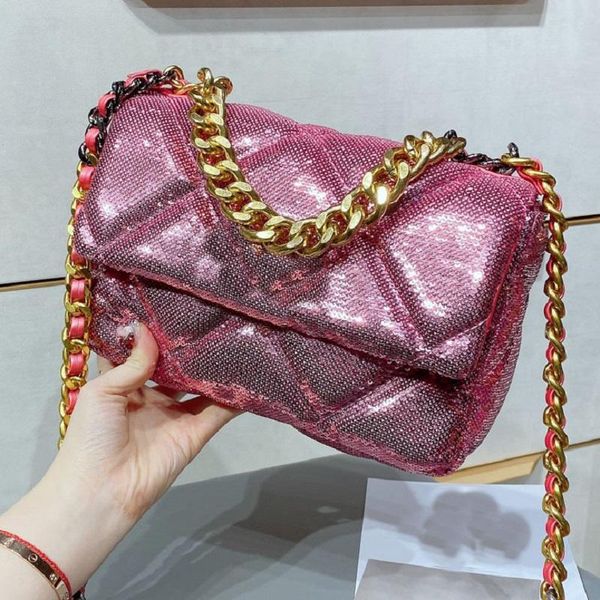 

2021 luxury designers bags fashion womens handbags sequin crossbody golden chain shoulder bag makeup bags banquet tote