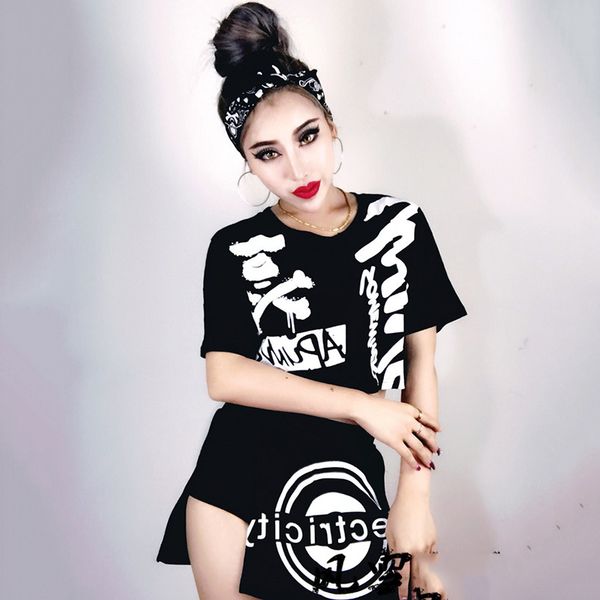 

jazz costumes women cheerleader dance costume black street dancing clothes nightclubÂ singerÂ djÂ pole dancing rave outfit, Black;red