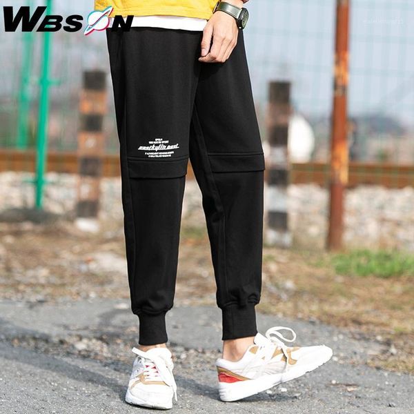 

men's pants wbson 2021 fashion brand casual slim men jogger ankle-length harem street trousers m-3xl gtk2021, Black