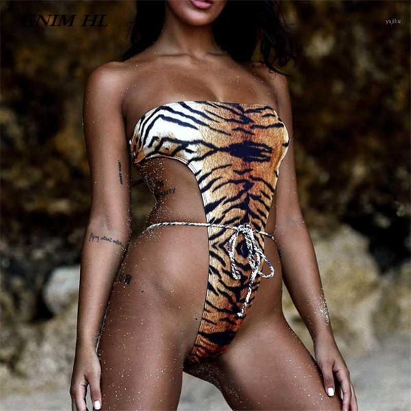 

bikinis set gnim leopard swimsuit women one piece bikini swimwear 2021 bandage swimming suit for halter brazilian biquini set1