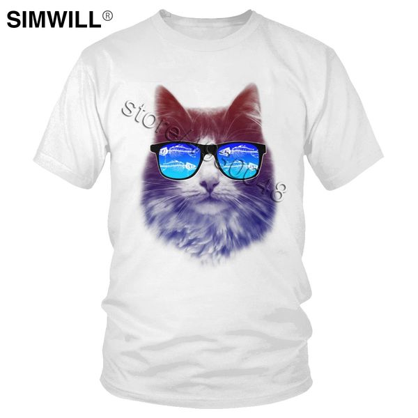

городские новые mens прибытия прохладный cat с коротким рукавом владелец подарков graphic tee бойфренда подарков продукцию толстовка с капюш