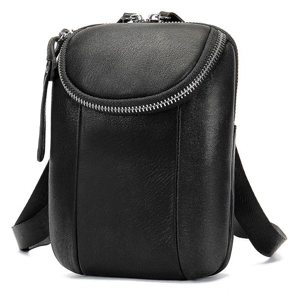 

2020 leather man genuine bag men belt package for mobile phones holders card shoulder pockets travel small crossbody bags 6dch
