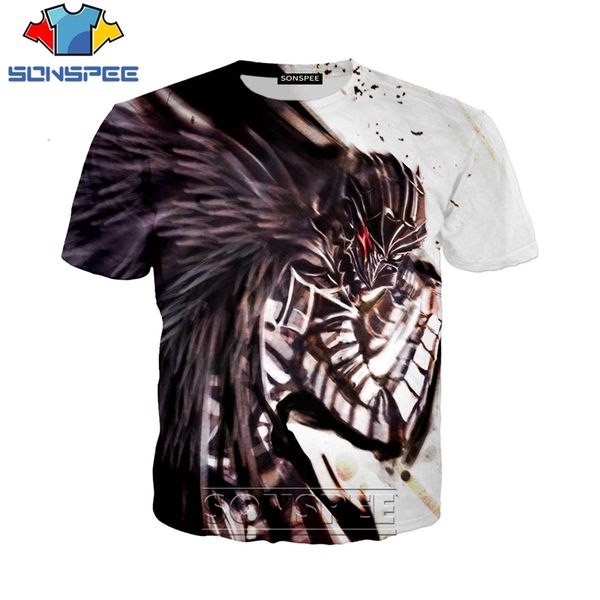 

anime berserker printed 3d print shirts anime aesthetic graphic men clothing