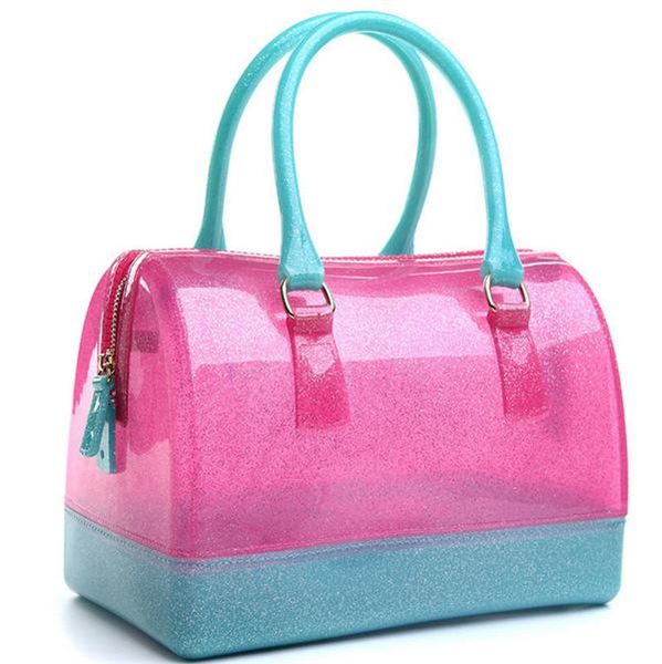 

summer bag 2020 new fashion transparent jelly handbag pillow bag multiple colors