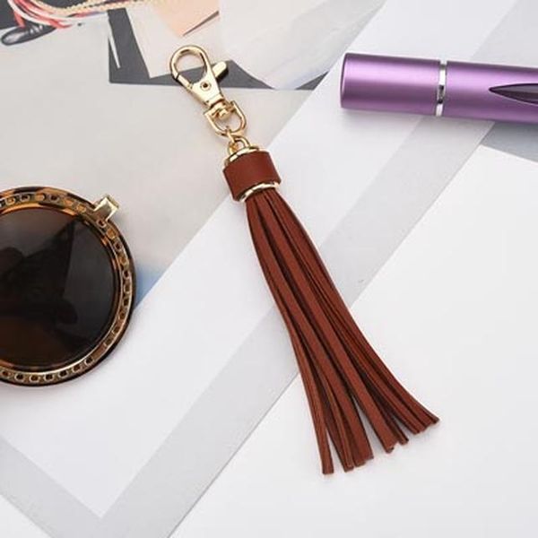 

fashion pu leather tassel women keychain bag pendant alloy car key chain ring holder retro jewelry acessory eh388 h sqcrtc