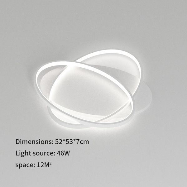 

2021 new modern oval circle black ceiling to room iron led lighting interior lamp decoration for house lamps hz4s