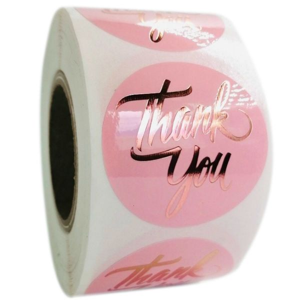 

2020 stationery 500 of you thanks for the label, 1.5 inch gold pink waterproof sticker, scrapbook, commercial sticker