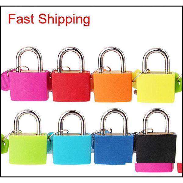 

30x2m small mini strong metal padlock travel suitcase diary book lock with 2 keys security luggage padlock deco qylefe new_dhbest