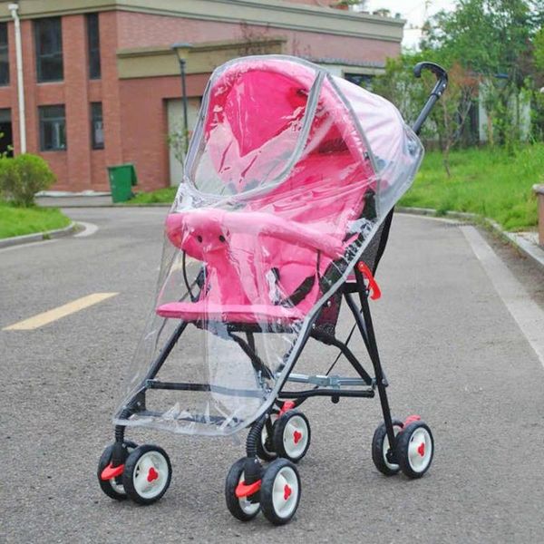 

stroller accessories transparent rain cover fashionable big cart zipper raincoat dust shield necessary baby outdoor supplies