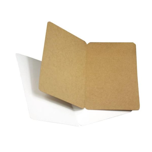 

10pcs/lot blank folding postcard three selection kraft paper postcard greeting gift card 10pcs/l bbyopy