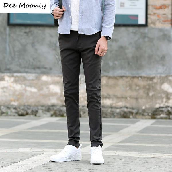 

men's pants wholesale- dee moonly spring black dark blue cotton men straight long pant male classic business casual trousers1