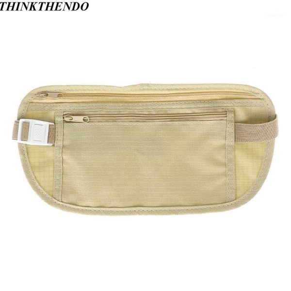 

travel pouch hidden wallet passport money waist belt bag slim secret security1