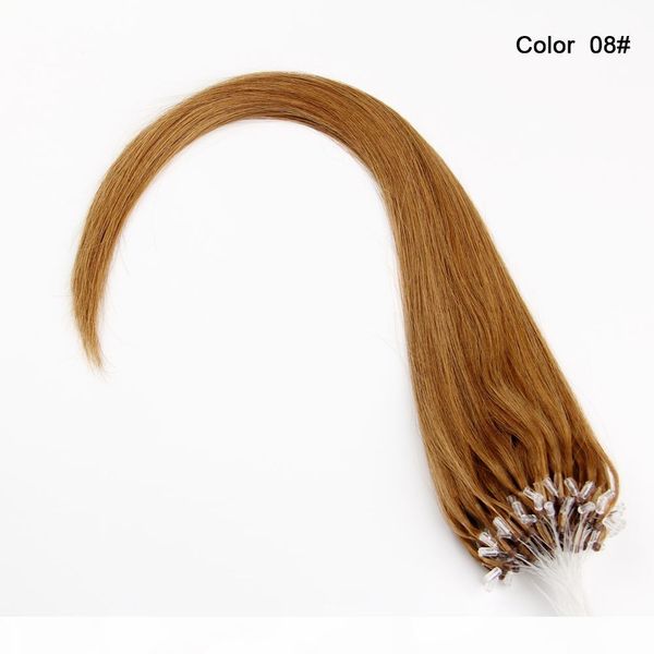 

micro bead remy human hair blonde european straight natural hair 1g strand 100strands loop micro ring real hair extensions bundles